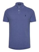 Custom Slim Fit Mesh Polo Shirt Polo Ralph Lauren Blue