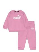 Minicats Ess Crew Jogger Fl PUMA Pink