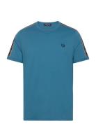 Contrast Tape Ringer Tee Fred Perry Blue