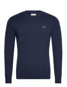 Cotton Cable C-Neck GANT Blue