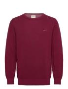 Cotton Pique C-Neck GANT Burgundy