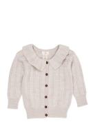 Merino Pattern Cardigan W. Collar Copenhagen Colors Beige