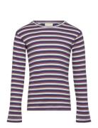 T-Shirt L/S Modal Multi Striped Petit Piao Patterned