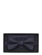 Polyester Bow Tie With Dots Lindbergh Black Navy