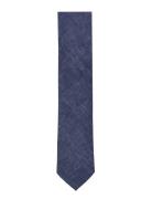 Structured Tencel Tie 7 Cm Lindbergh Black Navy