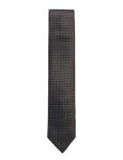 Polyester Tie W?. Pattern 7 Cm Lindbergh Black Brown