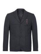 Relaxed 3-Button Wool-Blend Pinstripe Blazer Scotch & Soda Black