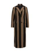 James Stripe Coat AllSaints Brown