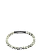 Beads/Buckle Bracelet 6Mm Edd. Grey