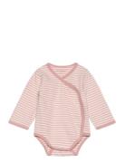 Wrap Body Ls Y/D Stripe Fixoni Pink