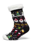 The Happy Cozy Sock Christmas Sweats Black