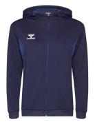 Hmlauthentic Pl Zip Hoodie Woman Hummel Navy