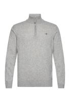 Superfine Lambswool Half Zip GANT Grey