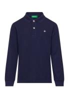 L/S Polo Shirt United Colors Of Benetton Navy