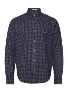 Reg Jaspe Tattersall Shirt GANT Navy