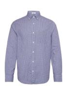 Reg Poplin Micro Gingham Shirt GANT Blue