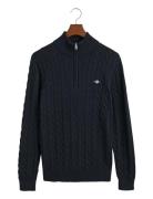 Cotton Cable Half Zip GANT Navy