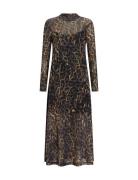 Hanna Mesh Dress AllSaints Brown