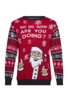 Ho Ho How You Doin' Sweater Christmas Sweats Red