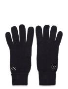 Ck Metal Chunky Rib Gloves Calvin Klein Black