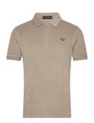 Z/N Toweling Polo Shirt Fred Perry Beige