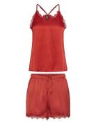 Pcanovi Satin Nightwear Set Pieces Red