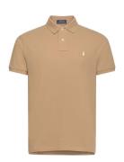 Slim Fit Mesh Polo Shirt Polo Ralph Lauren Beige