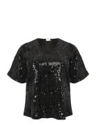 Kcnicoleen Sequin Blouse Kaffe Curve Black