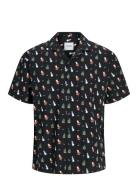 Jjxmas Aop Shirt Ss Jack & J S Black