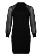 Carnaja Ls Sequins High Neck Dress Knt ONLY Carmakoma Black