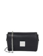 Ck Plaque Sm Crossbody W/Chain Calvin Klein Black