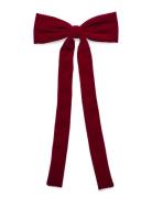 Velvet Bow Hair Clip Becksöndergaard Red