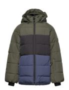 Ski Jacket - Colorblock -Quilt Color Kids Khaki