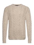 Mouline Aran Cable Crew Neck Tommy Hilfiger Beige