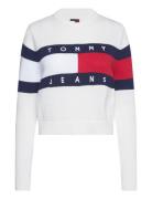 Tjw Center Flag Sweater Ext Tommy Jeans White