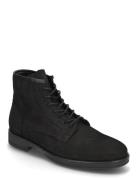 Bialars Lace Up Boot Waxed Leather Bianco Black