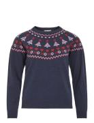 Visanta L/S Christmas Knit/Ka Vila Navy