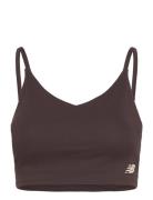 Linear Heritage Soft Bra Top New Balance Brown