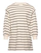 Striped Cotton Dress Mango Beige