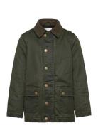 Waxed-Effect Parka Mango Green