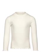 Turtleneck Long-Sleeved T-Shirt Mango White