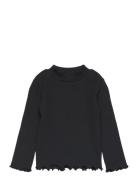 Turtleneck Long-Sleeved T-Shirt Mango Black