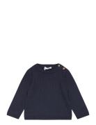 Ribbed Knit Sweater Mango Navy