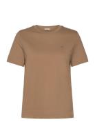 Reg Shield Ss T-Shirt GANT Brown