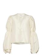 Zoey Double Pouf Sleeve Blouse Malina Cream