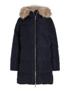 Mw Down Reg Coat With Fur Tommy Hilfiger Navy