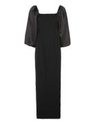 Helena Pouf Sleeve Maxi Dress Malina Black