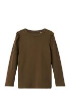 Nmfnigella Ls Slim Top Name It Brown