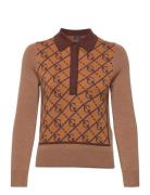 D2. G Pattern Collar Top GANT Brown