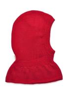 Rib Knitted Balaclava In Merino Wool Copenhagen Colors Red